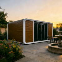 Maison conteneur hôtelière commerciale préfabriquée, capsule triangulaire à deux étages, mini-entrepôt en forme de pomme