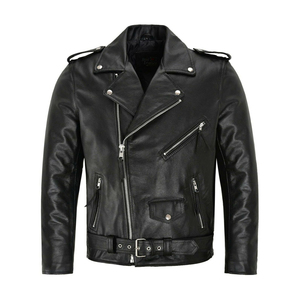 Nouvelle arrivée Veste en cuir noire pour motocycliste homme, taille plus, hiver, respirante, séchage rapide, style unique, haute qualité - Product Image 1