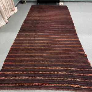 Kilim Rug, 6.1x12.7 ft Vintage Rug, <b>Brown</b> Plants & trees Rug <b>Wool</b> - Product Image 1