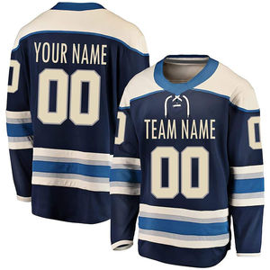 2025 Jersey de hockey sobre hielo de alta calidad con nombre de equipo personalizado Número de logotipo Impresión sublimada de secado rápido Ropa deportiva MOQ bajo - Product Image 3