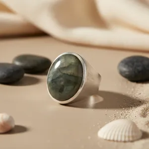 Bague pour femme en moissanite ovale, idéale pour un cadeau - Product Image 2