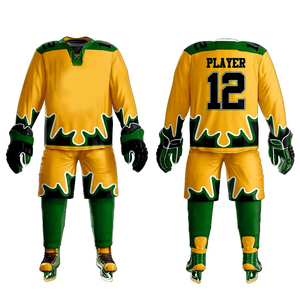 Jersey de hockey sobre hielo Reversible de calidad superior, uniforme de equipo personalizado, aparejos de sublimación, conjuntos de jugadores de sarga de secado rápido - Product Image 6