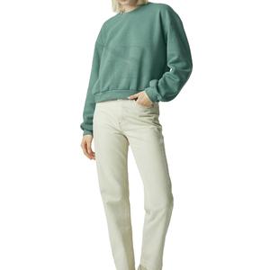 Sudadera con capucha de cuello redondo de gran tamaño de algodón 100% para mujer, sudadera informal de invierno transpirable antiretráctil para mujer, ropa larga de otoño - Product Image 3