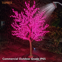 Maßgefertigter 110V-240V 250W Ra90 Rosa 3m Kunststoff Künstlicher Kirschblüten-LED-Lichtbaum IP65 Wasserdicht für Hochzeiten Weihnachten Außenbereich