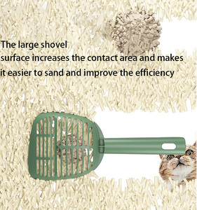Yeni tasarım katlanabilir PP kedi kumu kepçesi derin kürek yapışmaz stoklanan katlanabilir Poops <span class=keywords><strong>Scooper</strong></span> - Product Image 4