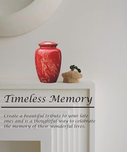 Handmade จังหวะเพลิงศพสําหรับเถ้ามนุษย์สีแดงเงาโคลนสําหรับเถ้าผู้ใหญ่ Handcrafted มากถึง 240 ปอนด์ - Product Image 6