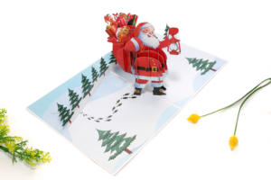 Xmas Handmade <b>Paper</b> <b>Crafts</b> Custom 3D Pop-Up <b>Christmas</b> Invitations Artificial <b>Paper</b> Style Souvenir Handicraft for Merry <b>Christmas</b> - Product Image 4