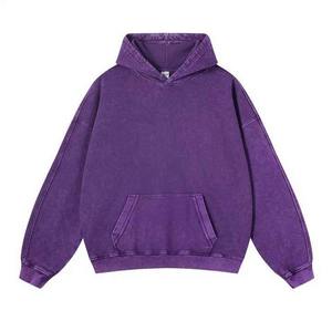 Vente en gros du meilleur service OEM de sweat à capuche délavé à l'acide de bonne qualité pour hommes imprimé sur mesure à manches longues pour l'hiver à vendre - Product Image 2