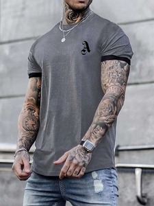 เสื้อยืดผู้ชายผ้าฝ้าย100% ผ้าเนื้อละเอียดพิมพ์ลายตัวอักษรโลโก้แบบกำหนดเองระบายอากาศเป็นมิตรกับสิ่งแวดล้อม - Product Image 2