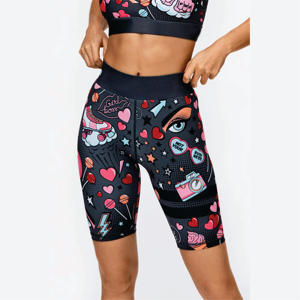 Tissu super lisse avec short de vélo en fer forgé 85% polyester 15% élasthanne extensible dans les 4 sens - Product Image 1