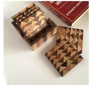Posavasos de madera clásicos sostenibles al por mayor, diseño ecológico personalizable para el hogar, la Oficina y las fiestas, los mejores precios - Product Image 2