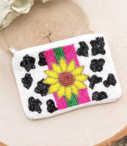 Bolsa de cuentas de vaquero de alta calidad, Mini monedero occidental multicolor, cierre de cremallera hecho a mano, accesorio de lona a la moda - Product Image 5