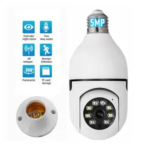 E27 kablosuz IP kamera WiFi 1080P panoramik lamba PTZ ev güvenlik CCTV 360 derece ampul kamera