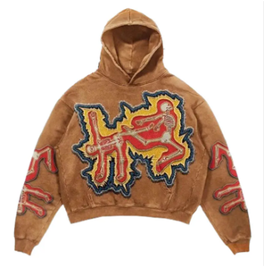 Hot Style Premium Quality Sun Fade Effect Hombres Custom Oversized Vantage Hoodies Custom mens HOODIE - Product Image 3