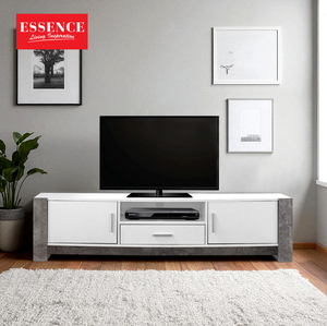 Modern Contemporary Luxury <b>TV</b> <b>Stand</b> White Marble Chipboard for Living Room Hotel Storage Furniture Knock Down 65 In+ TV6068 - Product Image 1