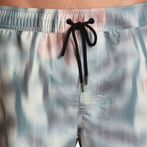 OEM Custom <b>Men</b> Swim <b>Shorts</b> Abstract Floral Sage Green <b>Pink</b> Beachwear Quick Dry Board <b>Shorts</b> Mesh Lining Front Factory Wholesale - Product Image 5