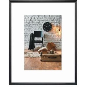 Hama Sevilla <b>Black</b> Plastic Picture <b>Frame</b> 21 X 29.7 cm (W X H) Reflective Glass 15 X 20 cm (W X H) - Product Image 1