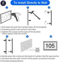 Letreros de Pared de Acero Inoxidable con Letras Cortadas con Láser, Retroiluminados en 3D, Personalizables con Patrones y Números LED