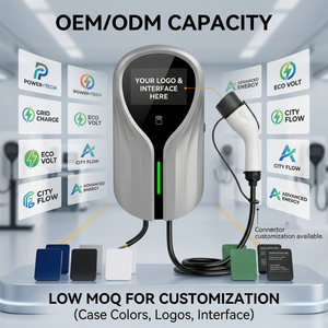 Borne de recharge murale pour VE de 11,5 kW, niveau 2, Type 1 J1772, 48A, 240V, OCPP 1.6J, application intelligente, station de charge rapide pour la maison, le garage et l'appartement - Product Image 2