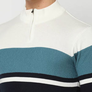 2025 dernière conception hommes demi-fermeture éclair sweats à manches longues meilleur plaine confortable nouveauté demi-fermeture éclair sweats du Pakistan - Product Image 5