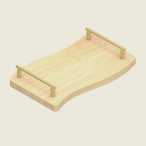 Bandeja de madera moderna de la mejor calidad con forma única con impresión de diseño personalizado para servir comida y aperitivos - Product Image 1