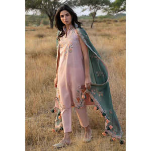 Conjunto de Traje de 3 Piezas Bordado para Mujer con Dupatta de Algodón Bordado PM-62057 - Product Image 2