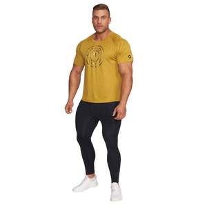 Camiseta de entrenamiento holgada para hombre Kurt-Gold Transpirable de secado rápido Ropa deportiva sostenible Camisa de gimnasio ecológica Ropa de gimnasio dorada - Product Image 1