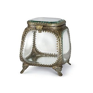 Boîte à bijoux en laiton et verre, décoration de table, design personnalisé, style antique, ARTINCO AIC-058, exportateur en gros - Product Image 3