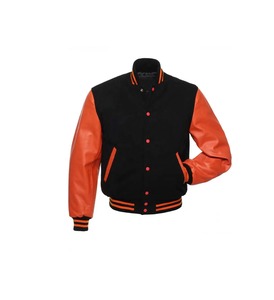 High Quality <b>Wool</b> Varsity Jacket with Stand Collar Embroidery Logo Waterproof & Breathable Custom Colors-Winter Ready - Product Image 5