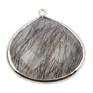 Pendentifs de luxe plaqué or 925 collier en argent sterling lapis collier pendentif en pierres précieuses pour les femmes - Product Image 4