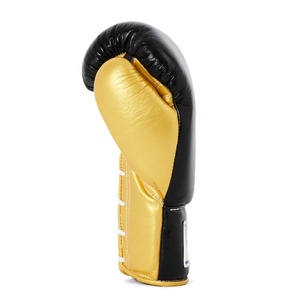 Gants de boxe de compétition en cuir premium pour entraînement en salle, sparring et entraînement, avec poignées antidérapantes et fermeture à lacets, personnalisables - Product Image 2