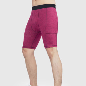 Fabricante de pantalones cortos de compresión de algodón personalizados profesionales, estilo informal, patrón sólido, cintura media, Etiqueta Privada, precios a granel - Product Image 3