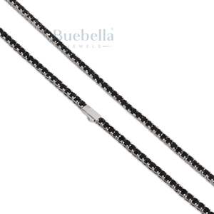 Venta caliente 925 Plata chapado en oro rosa 4mm Moissanite Diamond Onyx Cadena de tenis para hombres y mujeres - Product Image 3