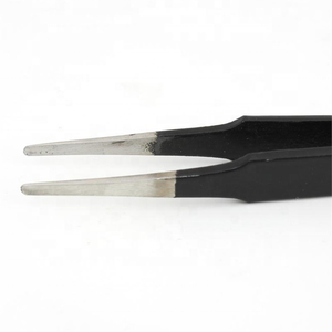 Juego de pinzas profesionales de acero inoxidable con revestimiento epoxi, 6 piezas, pinzas no magnéticas multiusos para hacer joyas de alta resistencia - Product Image 2