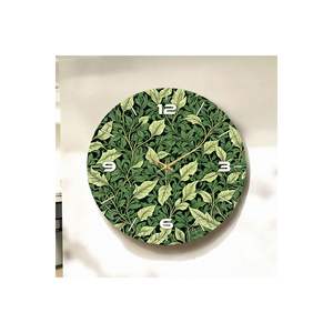 Green Leaf Pattern Number <b>50cm</b> Silent Wooden Table <b>Wall</b> <b>Clock</b> Gift Product - Product Image 5