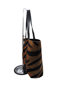 Sac fourre-tout en cuir souple pour femmes organisateur grand sac à bandoulière de rangement cahiers fermeture à bouton Style ouvert Polyester Logo à usage quotidien - Product Image 3