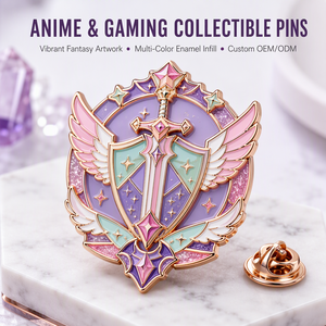 Vente en gros usine : Pins de revers en émail personnalisés sur le thème de l'anime et du gaming, broches de personnages, articles de collection sur le thème des jeux, production OEM en vrac - Product Image 1