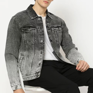 Nouvelle Veste en Jean pour Homme, Design Tendance, Haute Qualité, Écologique, Vintage, Sur Mesure, Effet Délavé - Product Image 1