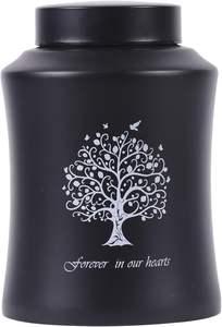 Urnas de árbol de la vida para cenizas humanas-Urnas de cremación para adultos para funeral, entierro o hogar-Cruz (160 pulgadas cúbicas negro (árbol) - Product Image 6