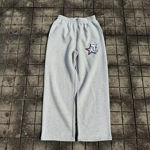 Haute qualité nouveau Style Baggy jambe droite pantalons de survêtement 100% coton polaire pantalons de survêtement survêtement Logo personnalisé pantalons de survêtement pour hommes - Product Image 1