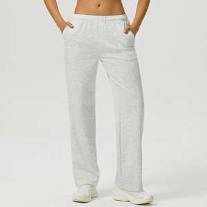 Pantalon athlétique taille haute pour femmes respirant motif solide Joggers pour la course et le yoga taille XXL collants de gymnastique fermeture à la taille élastique - Product Image 5