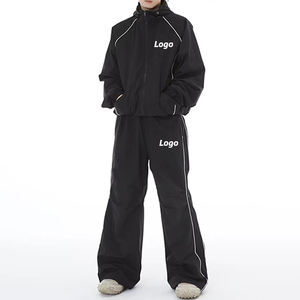 Nouvelle arrivée 2024 personnalisé Streetwear Jogging costume unisexe coton survêtement Gym Fitness survêtement Nylon coupe-vent ensembles - Product Image 1