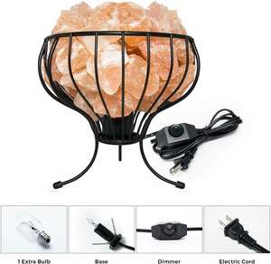 Lampes à panier à tige de fer large avec morceaux de sel dans des tailles personnalisées, lampes à sel Offre Spéciale, lampes à sel au meilleur prix - Product Image 4