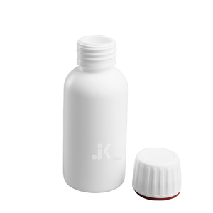 Bouteille de sirop en HDPE de 90 ml avec bouchon à vis blanc, fabriquée au Vietnam, OEM/ODM, solutions d'emballage JK, 26,95 g, M0306 - Product Image 2