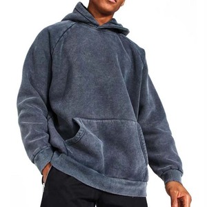 Acid Wash Hommes Hoodies Sweats Surdimensionnés Personnalisé Streetwear Vintage Hommes Hoodies 100% Coton En Gros Personnalisé Basics - Product Image 1
