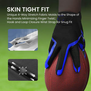 Guantes receptores superventas con agarre pegajoso Fábrica al por mayor Nueva llegada Guantes receptores cómodos de calidad premium - Product Image 5