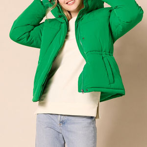 Chaqueta Acolchada de Punto con Cierre de Cremallera Resistente al Viento para Mujer, Chaqueta Acolchada Ligera para Invierno, Ropa de Abrigo para Exteriores - Product Image 6