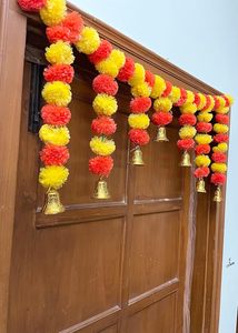 การตกแต่งดอกไม้ประดิษฐ์แบบอินเดียสำหรับงานแต่งงานประตูห้อง Pooja เทศกาลดิวาลีและการตกแต่งพื้นหลัง - Product Image 5