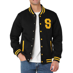 Vestes universitaires en gros, logo et étiquette personnalisés, veste pour homme, col montant, vestes softshell à lettres - Product Image 1