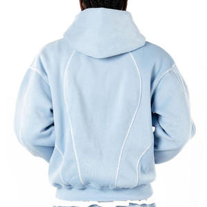 เสื้อฮู้ดดี้ผู้ชายผ้าฟลีซหนานุ่มทรงหลวมพิมพ์ลายโลโก้ตามสั่ง ปักลาย สไตล์สตรีทแวร์ มีกระเป๋าแยก ผ้าฝ้ายเนื้อหนา - Product Image 4